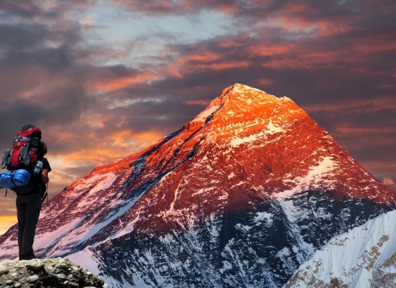 Paisagem do Parque Nacional Sagarmatha, no Everest, montanha mais alta do planeta Terra!