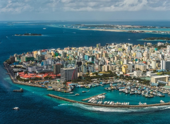 Malé, Capital das Maldivas, vista de cima