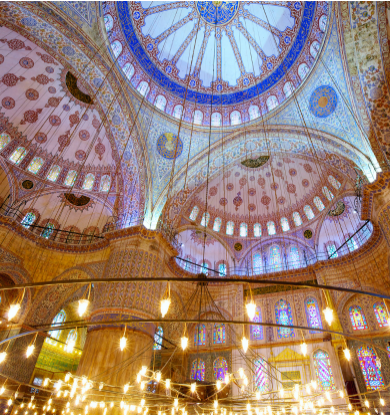 Interior da Mesquita Azul